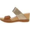 imageDansko Shannon SlipOn Wedge Sandal for Women  CorkEVA Wedge with Arch Support Fully Adjustable StrapsVersatile Casual to Dressy FootwearGold Tan