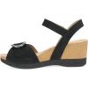 imageDansko Stella MultiStrap Wedge Sandal for Women  CorkEVA Wedge with Arch Support Fully Adjustable StrapsLightweight Rubber OutsoleBlack