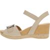 imageDansko Stella MultiStrap Wedge Sandal for Women  CorkEVA Wedge with Arch Support Fully Adjustable StrapsLightweight Rubber OutsoleSand