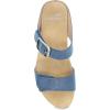 imageDansko Tanya SlipOn Wedge Sandal for Women  Cushioned Contoured Footbed for AllDay Comfort and Support  Hook ampamp Loop Strap with Buckle Detail  Lightweight Rubber OutsoleBlue