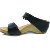 imageDansko Tanya SlipOn Wedge Sandal for Women  Cushioned Contoured Footbed for AllDay Comfort and Support  Hook ampamp Loop Strap with Buckle Detail  Lightweight Rubber OutsoleBlack