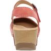 imageDansko Tiffani Wedge Sandal for Women  Cushioned Contoured Footbed for AllDay Comfort and Support  Hook ampamp Loop Strap with Buckle Detail  Lightweight Rubber OutsoleCoral