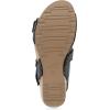 imageDansko Trinity Wedge Sandal for Women  Contoured Footbed for AllDay Comfort and Support  Hook ampamp Loop Strap with Buckle Detail  Lightweight Rubber OutsoleBlack
