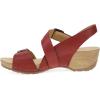 imageDansko Trinity Wedge Sandal for Women  Contoured Footbed for AllDay Comfort and Support  Hook ampamp Loop Strap with Buckle Detail  Lightweight Rubber OutsoleCayenne