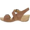 imageDansko Trinity Wedge Sandal for Women  Contoured Footbed for AllDay Comfort and Support  Hook ampamp Loop Strap with Buckle Detail  Lightweight Rubber OutsoleTan