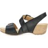 imageDansko Trinity Wedge Sandal for Women  Contoured Footbed for AllDay Comfort and Support  Hook ampamp Loop Strap with Buckle Detail  Lightweight Rubber OutsoleBlack