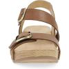 imageDansko Trinity Wedge Sandal for Women  Contoured Footbed for AllDay Comfort and Support  Hook ampamp Loop Strap with Buckle Detail  Lightweight Rubber OutsoleTan