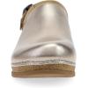 imageDansko Womens Merrin SlingBack Mule ClogDual Density CorkEVA Midsole and Lightweight Rubber Outsole Provide a Comfortable Ride on Patented Stapled ConstructionGold Metallic