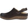 imageDansko Womens Merrin SlingBack Mule ClogDual Density CorkEVA Midsole and Lightweight Rubber Outsole Provide a Comfortable Ride on Patented Stapled ConstructionChocolate