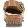 imageDansko Womens Merrin SlingBack Mule ClogDual Density CorkEVA Midsole and Lightweight Rubber Outsole Provide a Comfortable Ride on Patented Stapled ConstructionTan Waxy