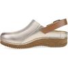 imageDansko Womens Merrin SlingBack Mule ClogDual Density CorkEVA Midsole and Lightweight Rubber Outsole Provide a Comfortable Ride on Patented Stapled ConstructionGold Metallic