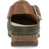 imageDansko Womens Merrin SlingBack Mule ClogDual Density CorkEVA Midsole and Lightweight Rubber Outsole Provide a Comfortable Ride on Patented Stapled ConstructionOlive Embossed