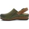 imageDansko Womens Merrin SlingBack Mule ClogDual Density CorkEVA Midsole and Lightweight Rubber Outsole Provide a Comfortable Ride on Patented Stapled ConstructionOlive
