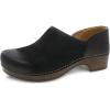 imageDansko Brenna Slip On Clogs for Women  Memory Foam and Arch Support for All Day Comfort and Support  Lightweight EVA Oustole for LongLasting WearBlack Burnished Suede