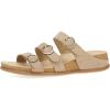 imageDansko Campbell SlipOn Wedge Sandal for Women Low Profile Wedge with Arch Support Adjustable Fit for Walking ComfortSand