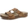 imageDansko Dayna Double Buckle SlipOn Sandal for Women  Cushioned Cork Midsole for Comfort and Shock Absorption  Vibram ECOSTEP EVO Rubber Outsole for LongLasting WearTan