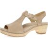 imageDansko Laverne PeepToe Sandals for Women  TStrap Design with Stain Resistant Nubuck LeathersSand