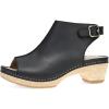 imageDansko Lizzy PeepToe Booties for Women  Linings from Recycled Materials and Leather for Breathability Lightweight Rubber Outsole for LongLasting WearBlack
