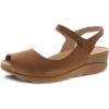 imageDansko Marcy SlipOn Wedge Sandal for Women  Comfortable Wedge Shoes with Arch Support Adjustable Hook ampamp Loop Strap  Versatile Casual to Dressy Footwear  Lightweight Rubber OutsoleTan