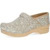 imageDansko Professional Glitter SlipOn Clogs for Women  Rocker Sole and Arch Support for Comfort  Shiny and Stylish Glitter UppersChampagne