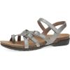 imageDansko Roslyn Sandal for Women  Memory Foam and Cork Footbed for Comfort and Arch Support  Lightweight Rubber Outsole for LongLasting Wear Versatile Casual to Dressy FootwearAntique Silver