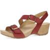imageDansko Trinity Wedge Sandal for Women  Contoured Footbed for AllDay Comfort and Support  Hook ampamp Loop Strap with Buckle Detail  Lightweight Rubber OutsoleCayenne