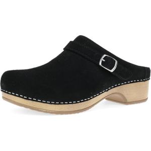 imageBurnished Nubuck Berry Black Mule by DanskoBlack Waterproof Suede