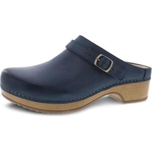 imageBurnished Nubuck Berry Black Mule by DanskoNavy