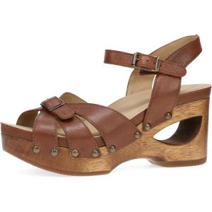 imageDansko Alanna Heeled Adjustable Sandal for Women  HandCrafted Wooden Outsoles  Memory Foam Footbeds and Rubber Padding for Unparalleled Comfort and DurabilityTan