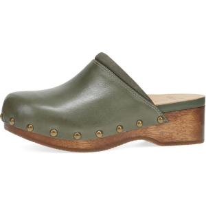 imageDansko Andie Womens Handcrafted Mule Clogs  Artisan Wood Sole SlipOn Shoes with Memory Foam Insole  Made in BrazilOlive