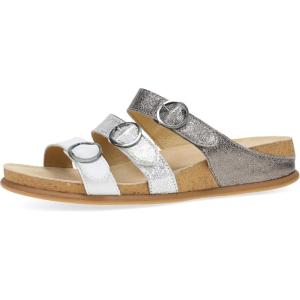 imageDansko Campbell SlipOn Wedge Sandal for Women Low Profile Wedge with Arch Support Adjustable Fit for Walking ComfortPewter