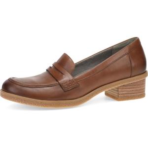 imageDansko Danica Heeled Loafer for Women  Waterproof Leather with Rubber Outsole and Leather Stacked Heel for LongLasting Style in Any WeatherTan
