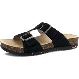 imageDansko Dayna Double Buckle SlipOn Sandal for Women  Cushioned Cork Midsole for Comfort and Shock Absorption  Vibram ECOSTEP EVO Rubber Outsole for LongLasting WearBlack