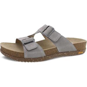 imageDansko Dayna Double Buckle SlipOn Sandal for Women  Cushioned Cork Midsole for Comfort and Shock Absorption  Vibram ECOSTEP EVO Rubber Outsole for LongLasting WearStone