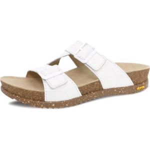 imageDansko Dayna Double Buckle SlipOn Sandal for Women  Cushioned Cork Midsole for Comfort and Shock Absorption  Vibram ECOSTEP EVO Rubber Outsole for LongLasting WearWhite Croco