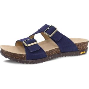 imageDansko Dayna Double Buckle SlipOn Sandal for Women  Cushioned Cork Midsole for Comfort and Shock Absorption  Vibram ECOSTEP EVO Rubber Outsole for LongLasting WearNavy