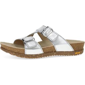 imageDansko Dayna Double Buckle SlipOn Sandal for Women  Cushioned Cork Midsole for Comfort and Shock Absorption  Vibram ECOSTEP EVO Rubber Outsole for LongLasting WearSilver