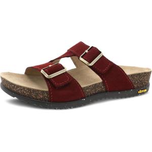 imageDansko Dayna Double Buckle SlipOn Sandal for Women  Cushioned Cork Midsole for Comfort and Shock Absorption  Vibram ECOSTEP EVO Rubber Outsole for LongLasting WearCinnabar