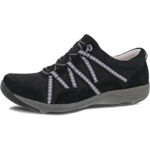 imageDansko Harlyn Lightweight Sneaker for Women  Stain Resistant Leather and Nylon Uppers and Arch Support in Flexible StyleBlack