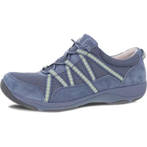 imageDansko Harlyn Lightweight Sneaker for Women  Stain Resistant Leather and Nylon Uppers and Arch Support in Flexible StyleBlue
