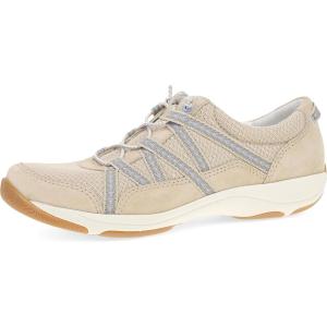 imageDansko Harlyn Lightweight Sneaker for Women  Stain Resistant Leather and Nylon Uppers and Arch Support in Flexible StyleSand