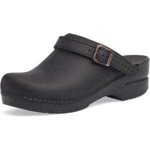 imageDansko Ingrid Sling Back Mule Clog for Women  AntiFatigue Rocker Bottom Promotes Forward Foot Motion  Premium Leather Uppers for LongLasting WearBlack Oiled