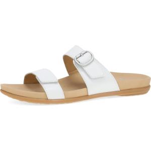 imageDansko Justine Adjustable Sandal for Women  Leather Linings and Uppers for AllDay Comfort  DualDensity EVA Footbed and Lightweight Rubber Outsole for LongLasting WearWhite