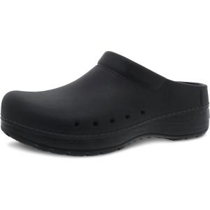 imageDansko Kane SlipOn Mule Clog for Women  Lightweight Cushioned Comfort and Removable EVA Footbed with Arch Support  Easy Clean UppersBlackBlack