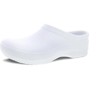 imageDansko Kane SlipOn Mule Clog for Women  Lightweight Cushioned Comfort and Removable EVA Footbed with Arch Support  Easy Clean UppersWhite Molded