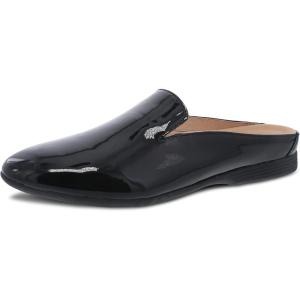 imageDansko Lexie SlipOn Mules for Women  Comfortable Flat Shoes with Arch Support  Versatile Casual to Dressy Footwear  Lightweight Rubber OutsoleBlack Patent