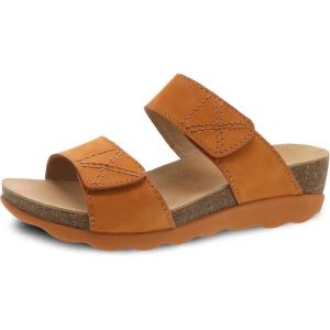 imageDansko Maddy SlipOn Wedge Sandal for Women Comfortable Wedge Shoes with Arch Support Fully Adjustable Straps with Hook ampamp Loop ClosureVersatile Casual to Dressy Footwear Lightweight Rubber OutsoleOrange