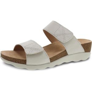 imageDansko Maddy SlipOn Wedge Sandal for Women Comfortable Wedge Shoes with Arch Support Fully Adjustable Straps with Hook ampamp Loop ClosureVersatile Casual to Dressy Footwear Lightweight Rubber OutsoleIvory