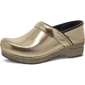 imageDansko Professional Chrome SlipOn Clogs for Women  Rocker Sole and Arch Support for Comfort  Ideal for Long Standing Professionals  Food Service Healthcare ProfessionalsGold