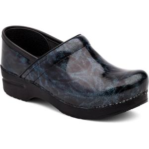 imageDansko Professional Chrome SlipOn Clogs for Women  Rocker Sole and Arch Support for Comfort  Ideal for Long Standing Professionals  Food Service Healthcare ProfessionalsBlue Metallized